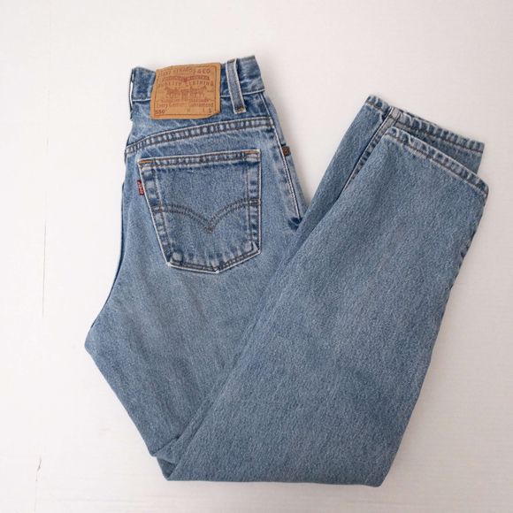 Levi's Denim - LEVI’S Vintage 550 90’s Light Wash Stonewash High Waisted Mom Jeans